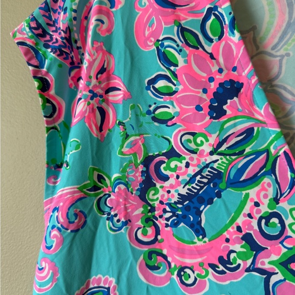 LILLY PULITZER Talli Cover-up Dress Blue Horizon Jungle Sunrise XS - Picture 6 of 10